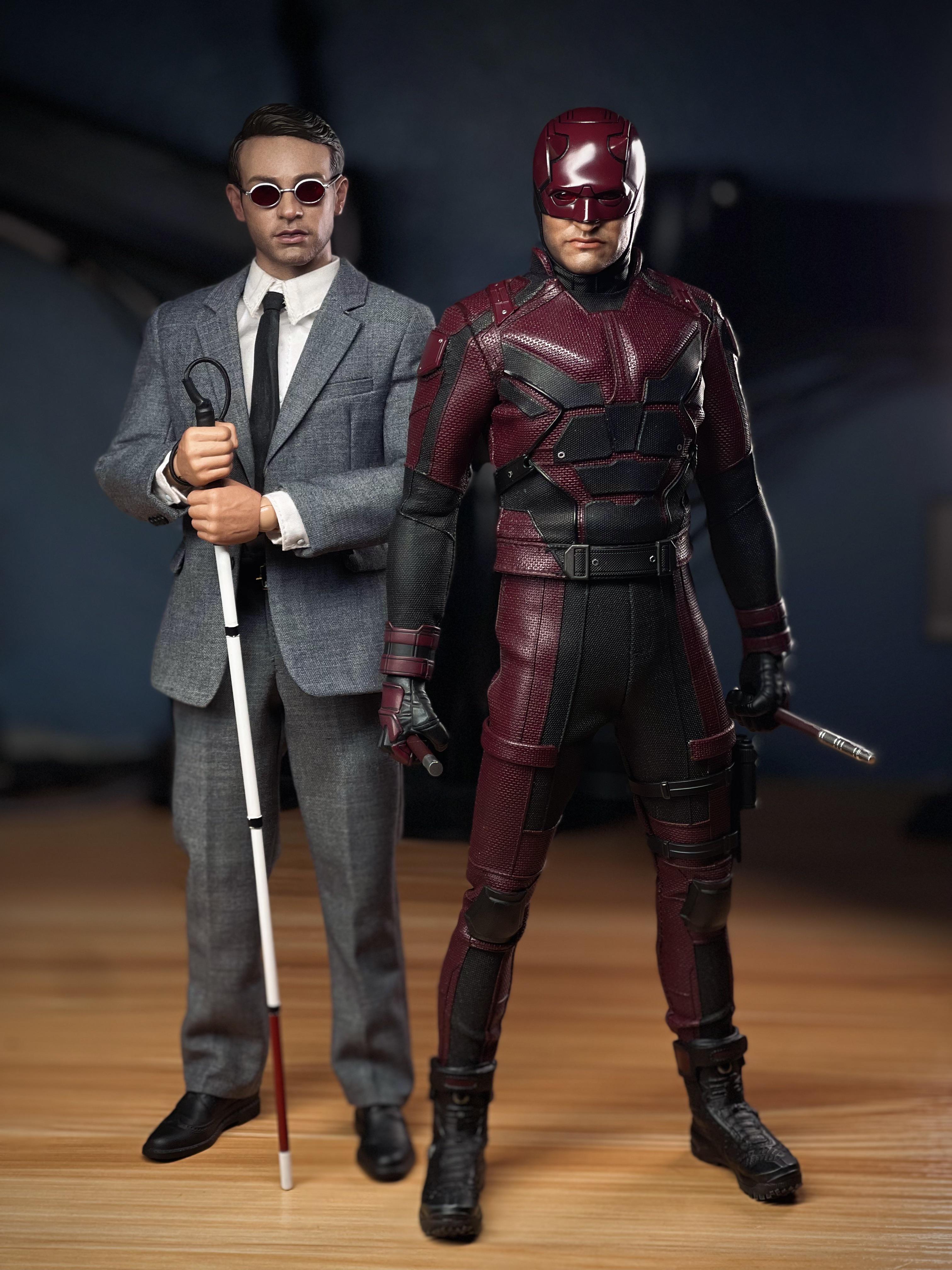 Hot Toys Daredevil and SooSooToys Hero Lawyer with She-Hulk DD