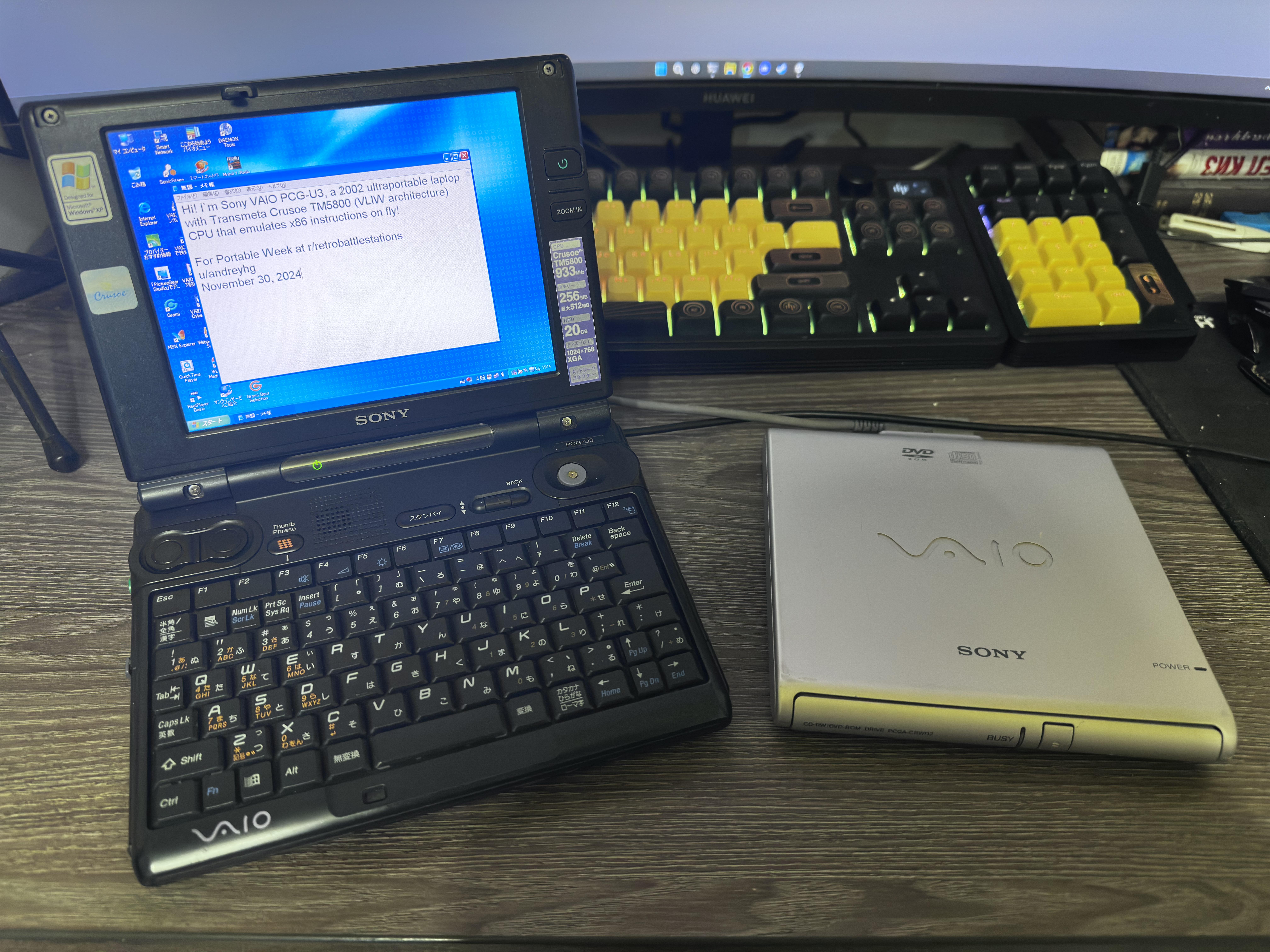 Portable Week - Sony VAIO PCG-U3 with original Japanese Windows XP
