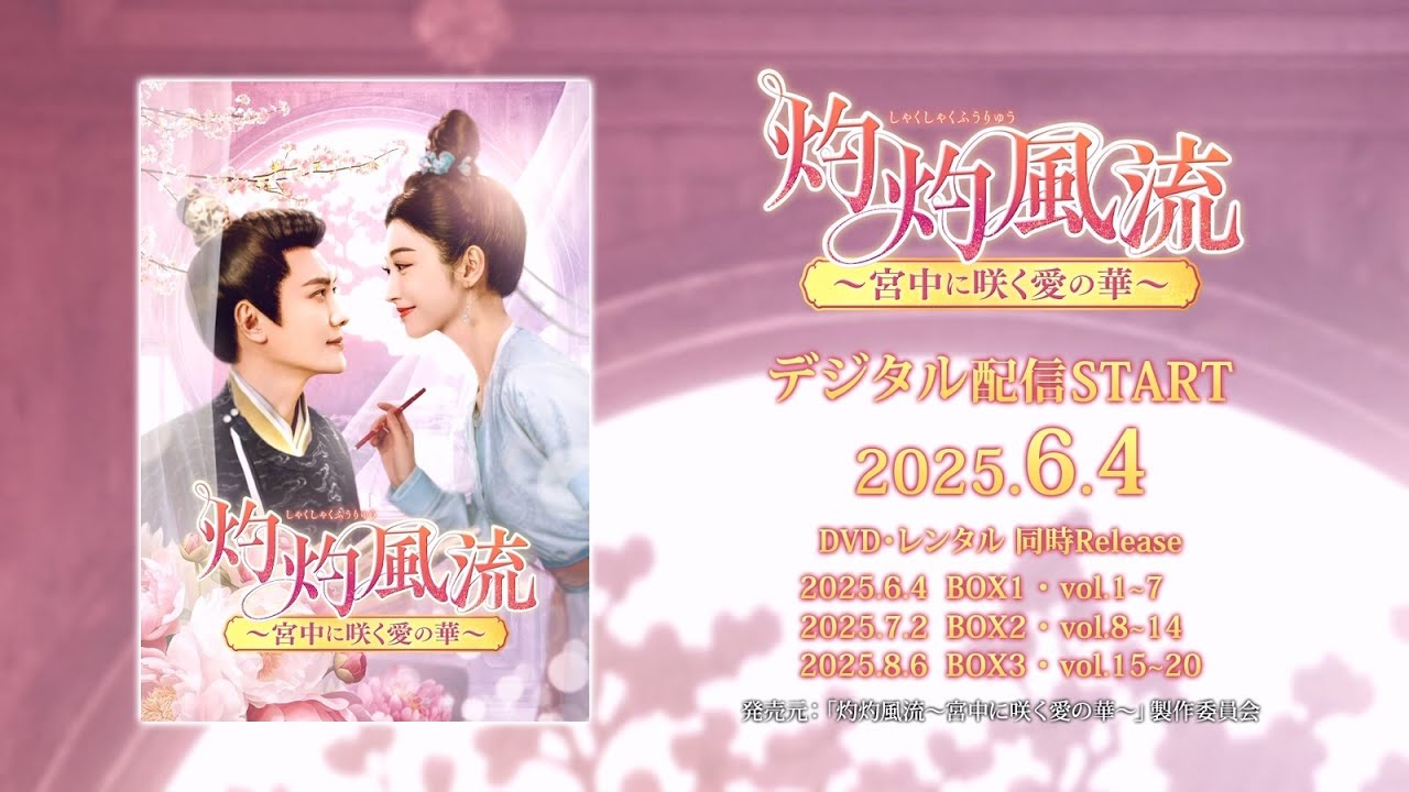 中国ドラマ「灼灼風流～宮中に咲く愛の華～」2025年6月4日（水）DVD