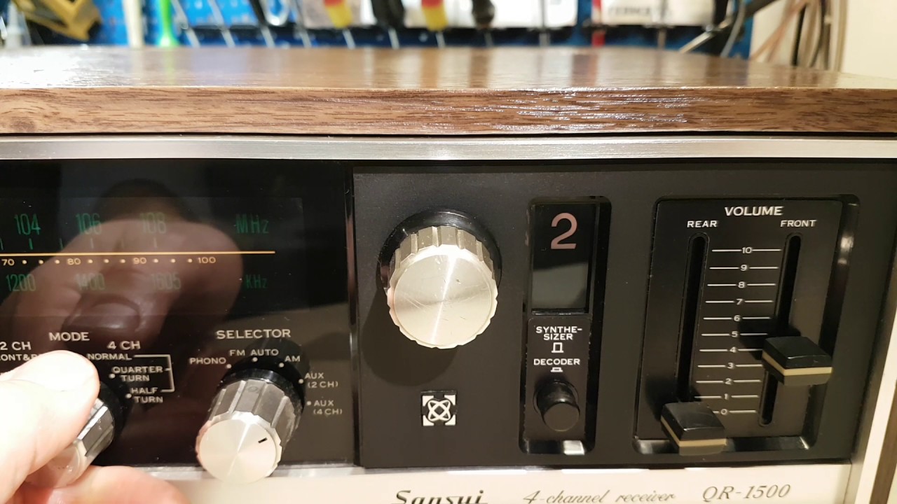 SANSUI QR-1500 receiver 4channnel test - YouTube
