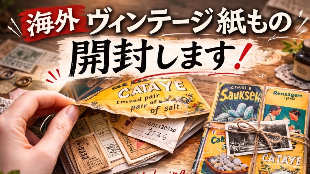 海外ヴィンテージ紙もの購入品を開封します #6 - YouTube