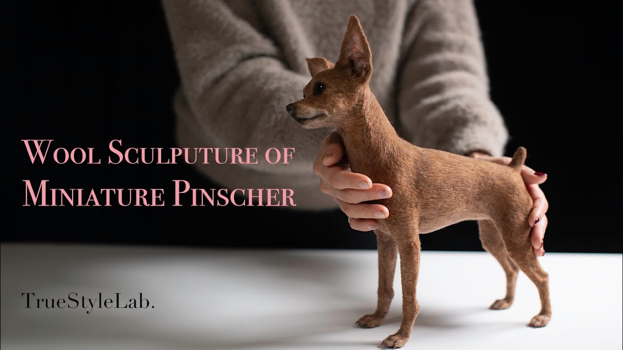 羊毛造形】Wool Sculpture of Miniature Pinscher / ミニチュア