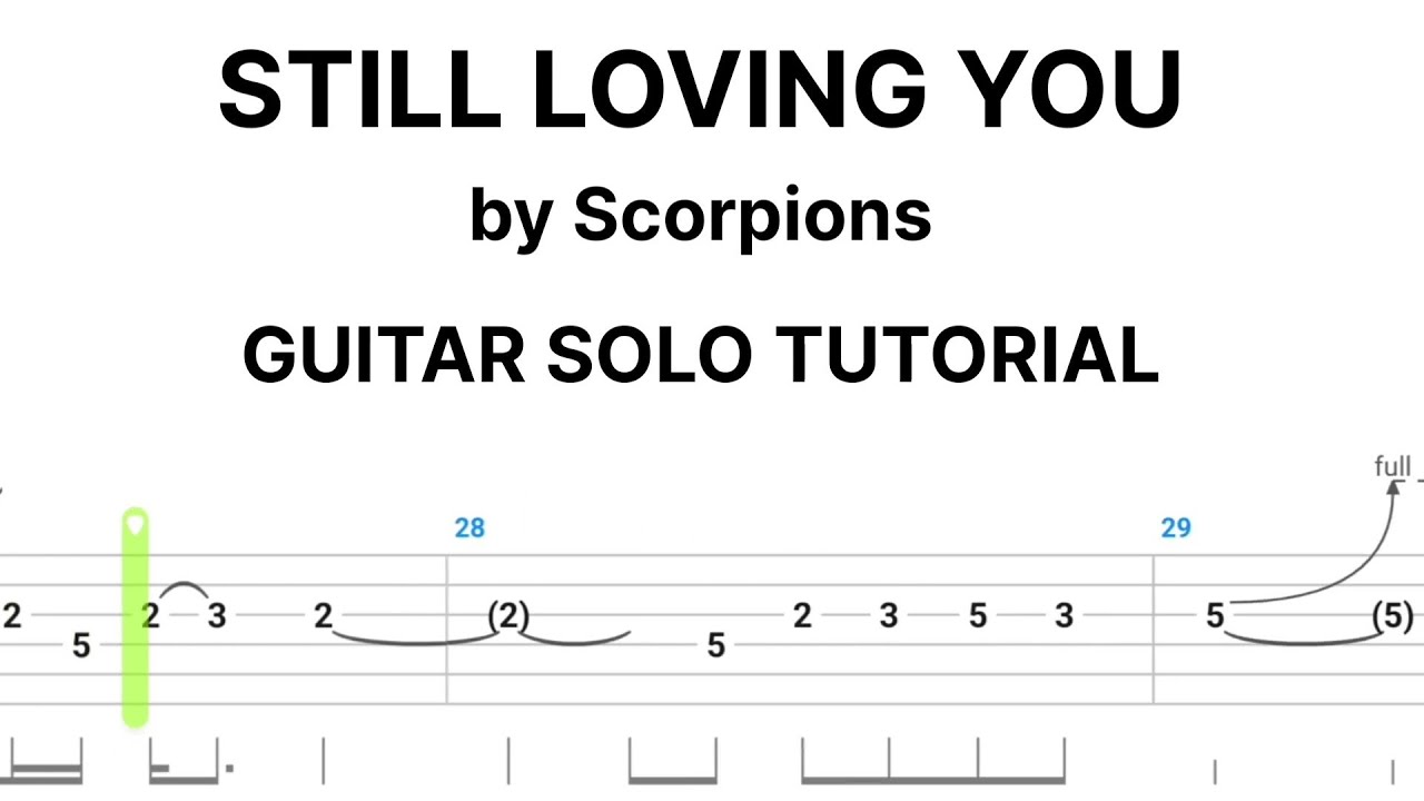 SOLO 1: Still Loving You by Scorpions Easy Guitar Solo Tab
