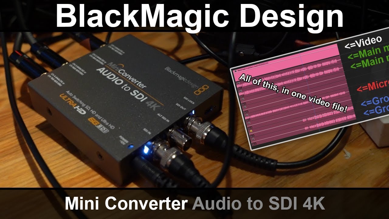 BlackMagic Design Mini Converter Audio to SDI 4K review - YouTube