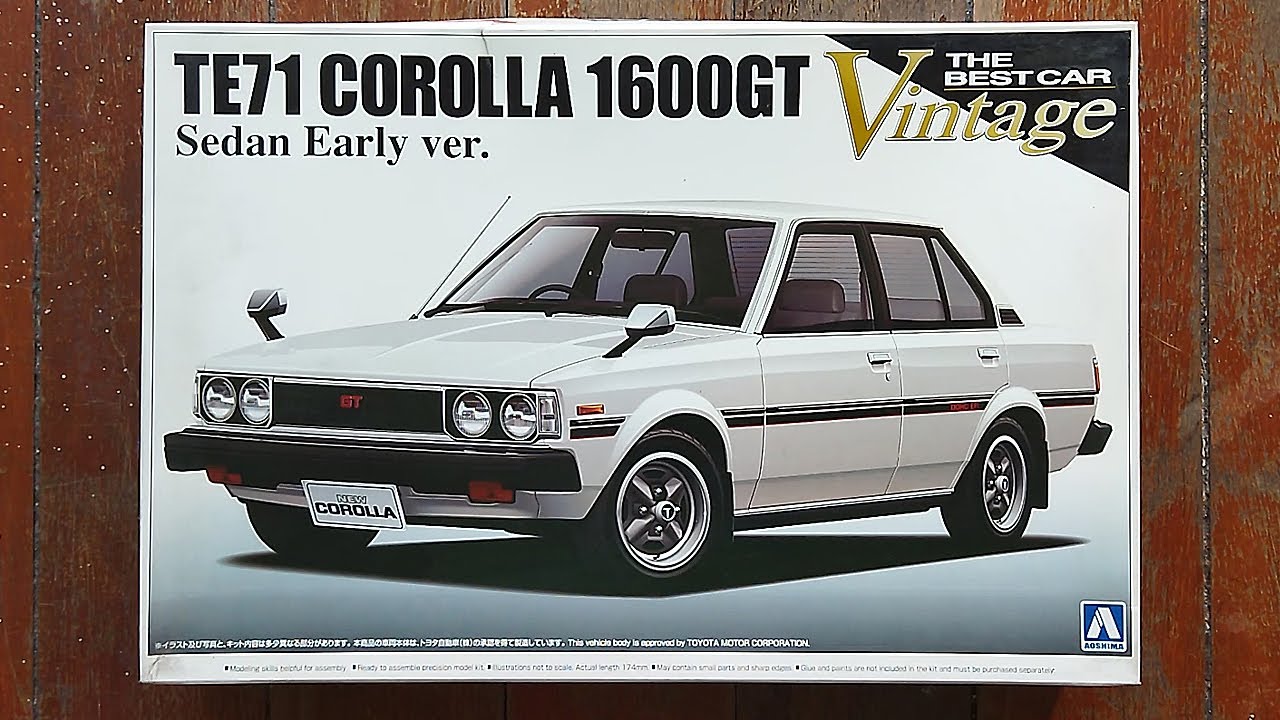 Aoshima 1/24 Toyota Corolla 1600GT Sedan TE71 Early Vers