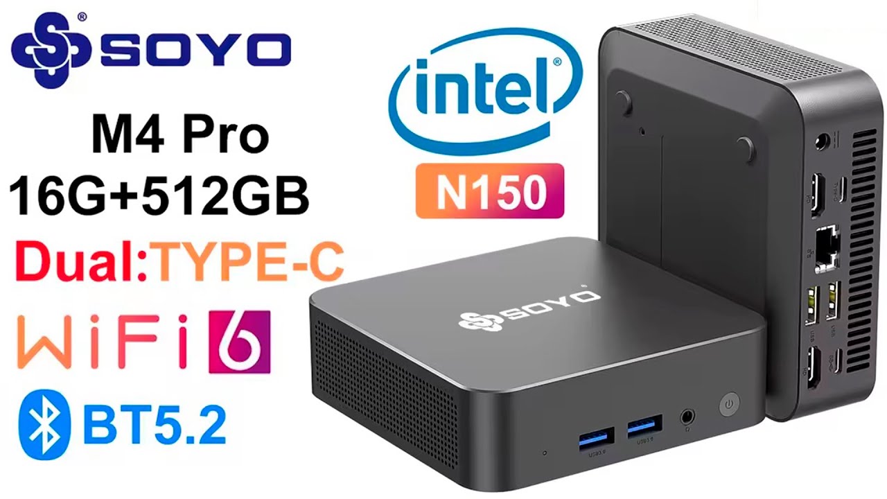 Mini PC. SOYO M4 PRO Mini PC Intel Twin Lake N150 Mini PC Computer