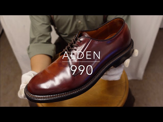 オールデン 990 プレーントゥ コードバン バーガンディ サイズ8D【7165