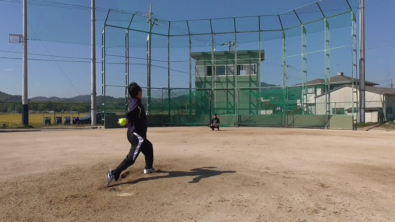 ソフトボール 2019 男子TOP日本代表・高橋速水 投手のピッチング