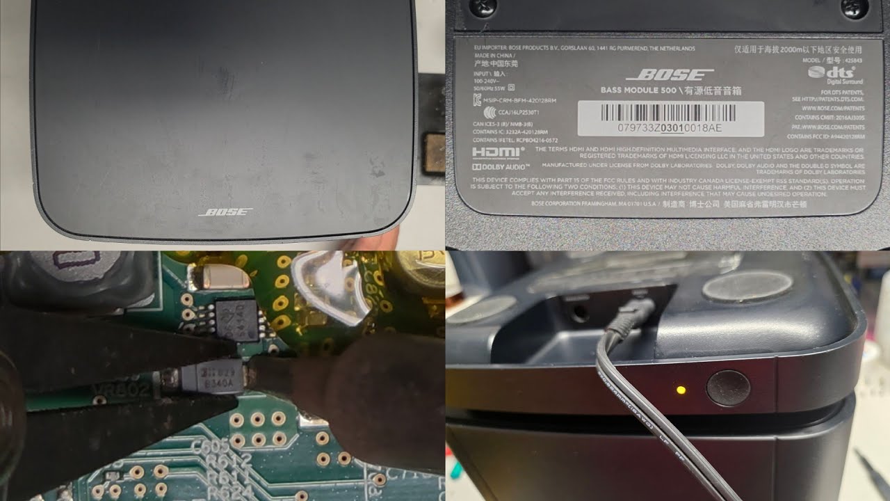 Bose Bass Model 500 Speaker No Power Orange Amber Light Off