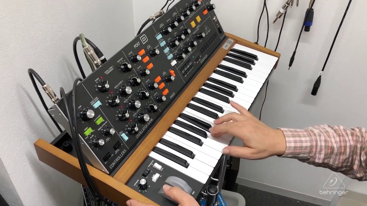 Relay Play Behringer Synthesizers, the first touch on POLY D - YouTube