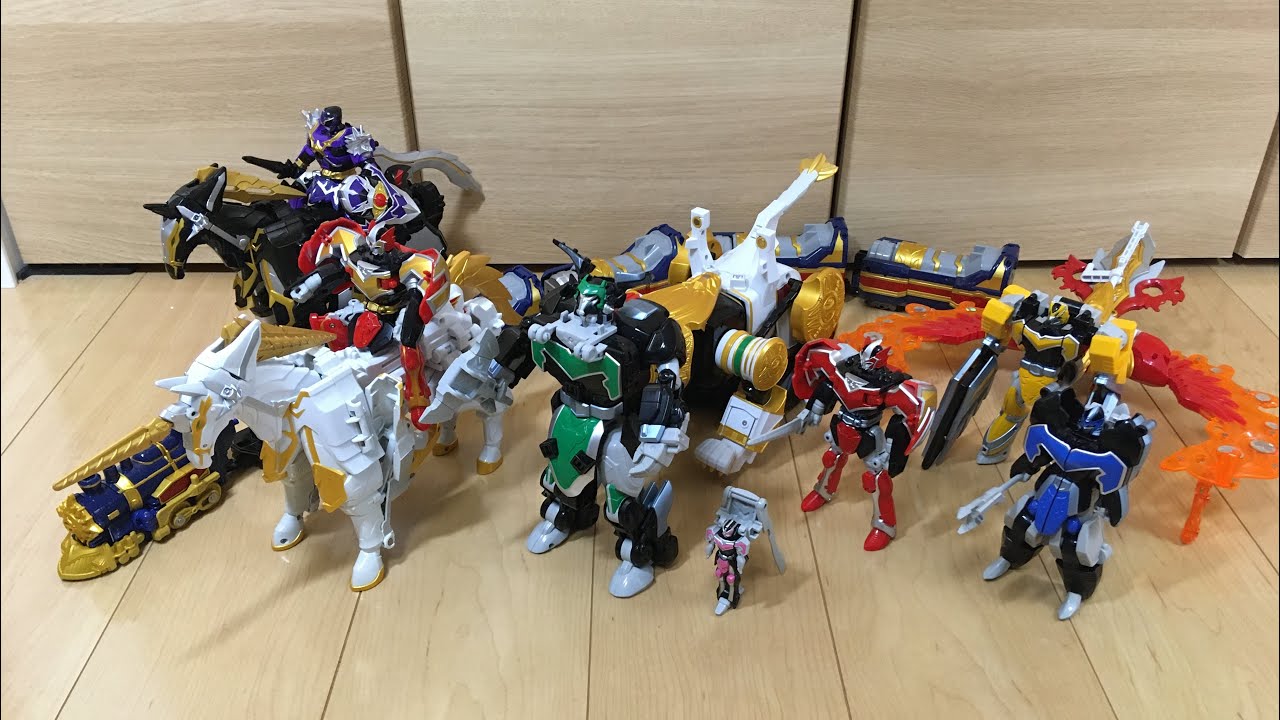 魔法戦隊マジレンジャー】天空合体DXセイントカイザー！ - YouTube