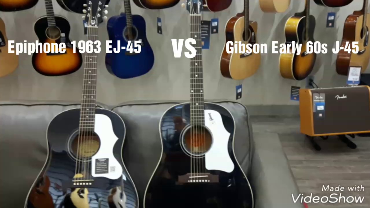 Budget vs Boutique: Epiphone 1963 EJ-45/EB vs Gibson Custom Shop