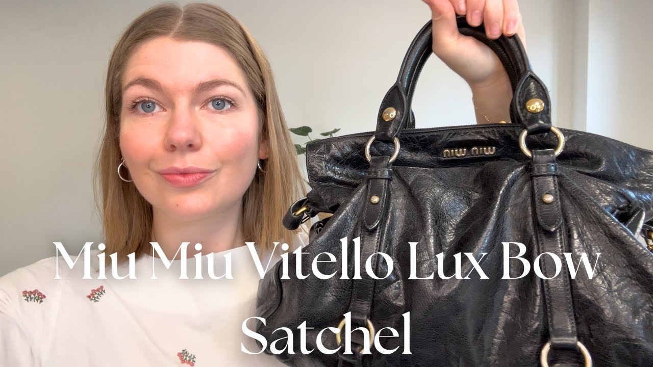 Miu Miu Vitello Lux Bow Satchel Review - YouTube