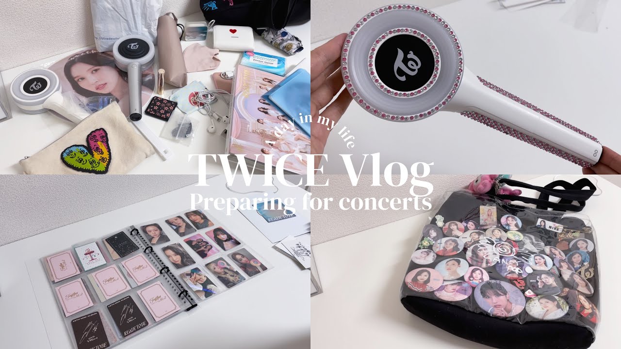 TWICE Vlog】What to bring to concerts｜Cards Exchange Preparation