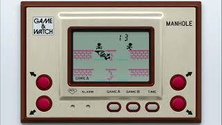 Game & Watch: Manhole (Gold) [Handheld Longplay] (1981) Nintendo