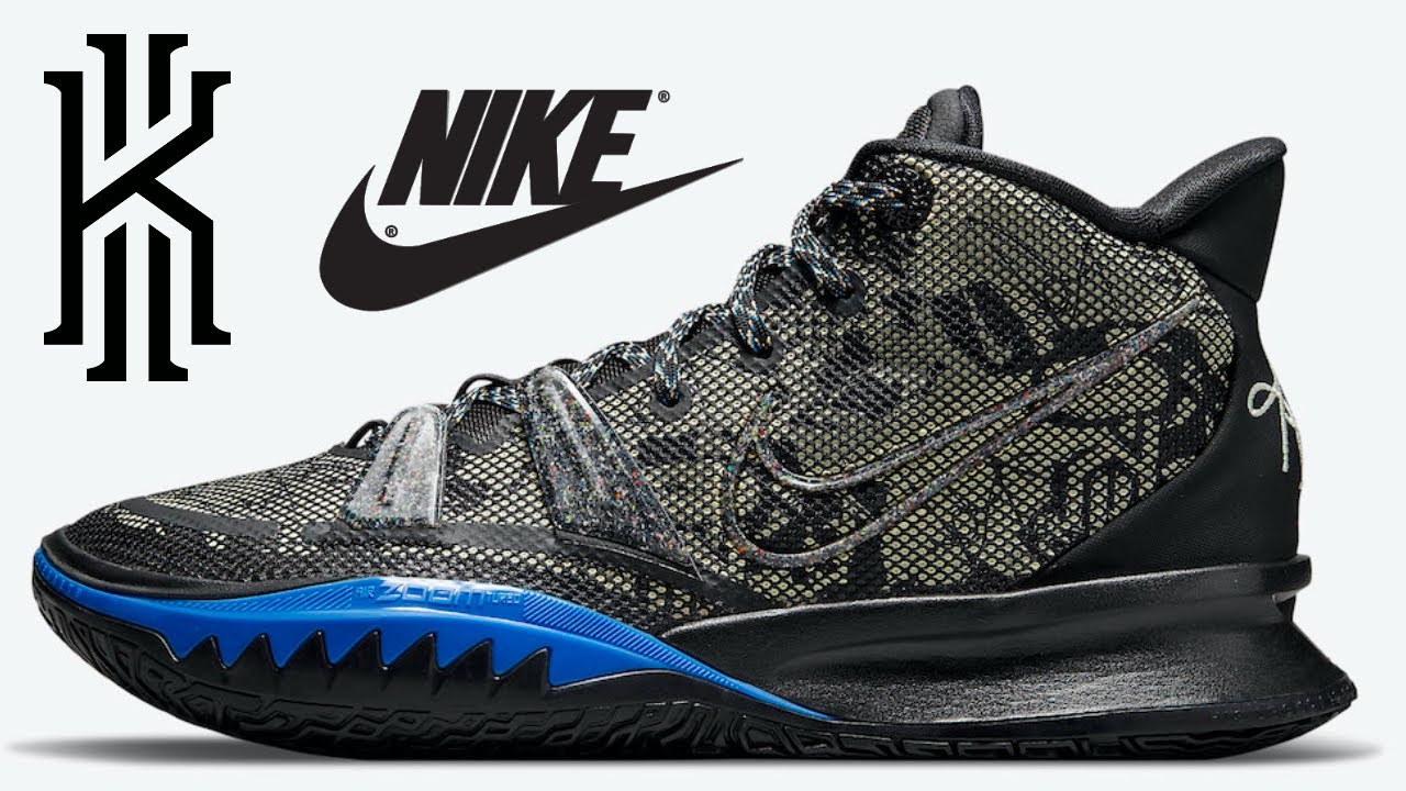 NIKE KYRIE 7 BLACK/LIME ICE DETAILED SNEAKER REVIEW - YouTube