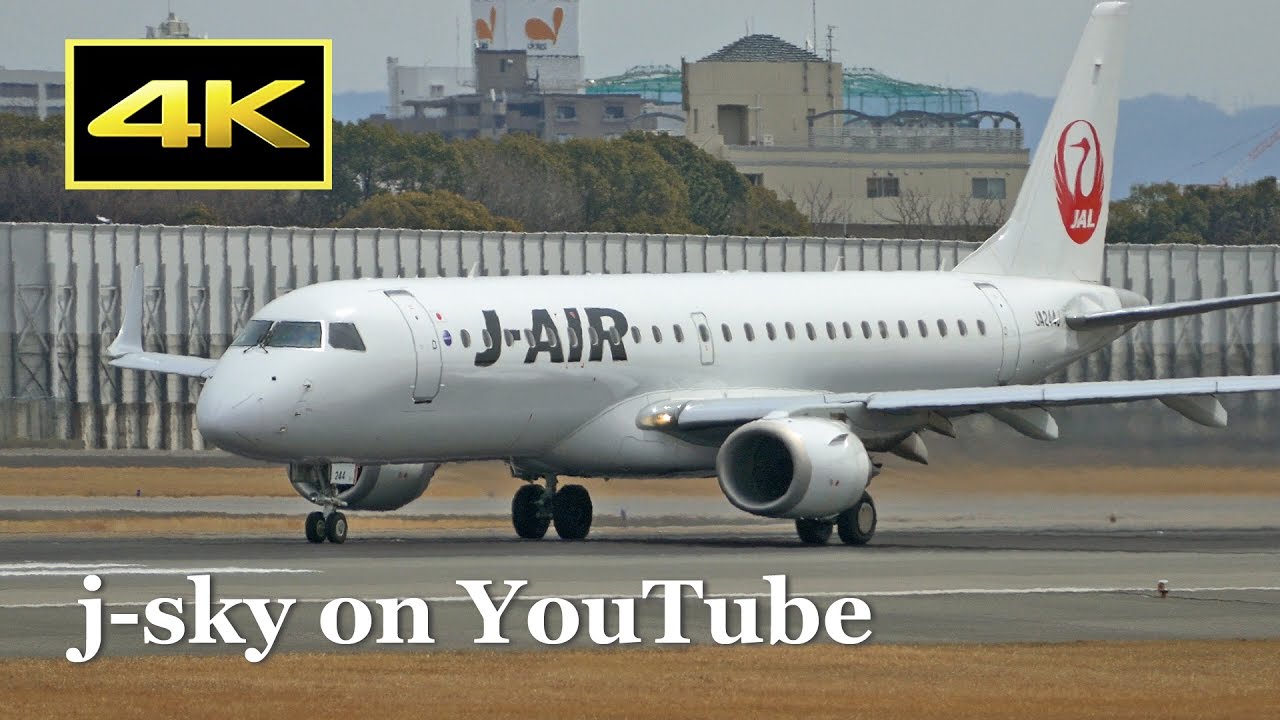 4K] J-Air Embraer 190 [JA244J] at Osaka Itami Airport / JAL J-Air