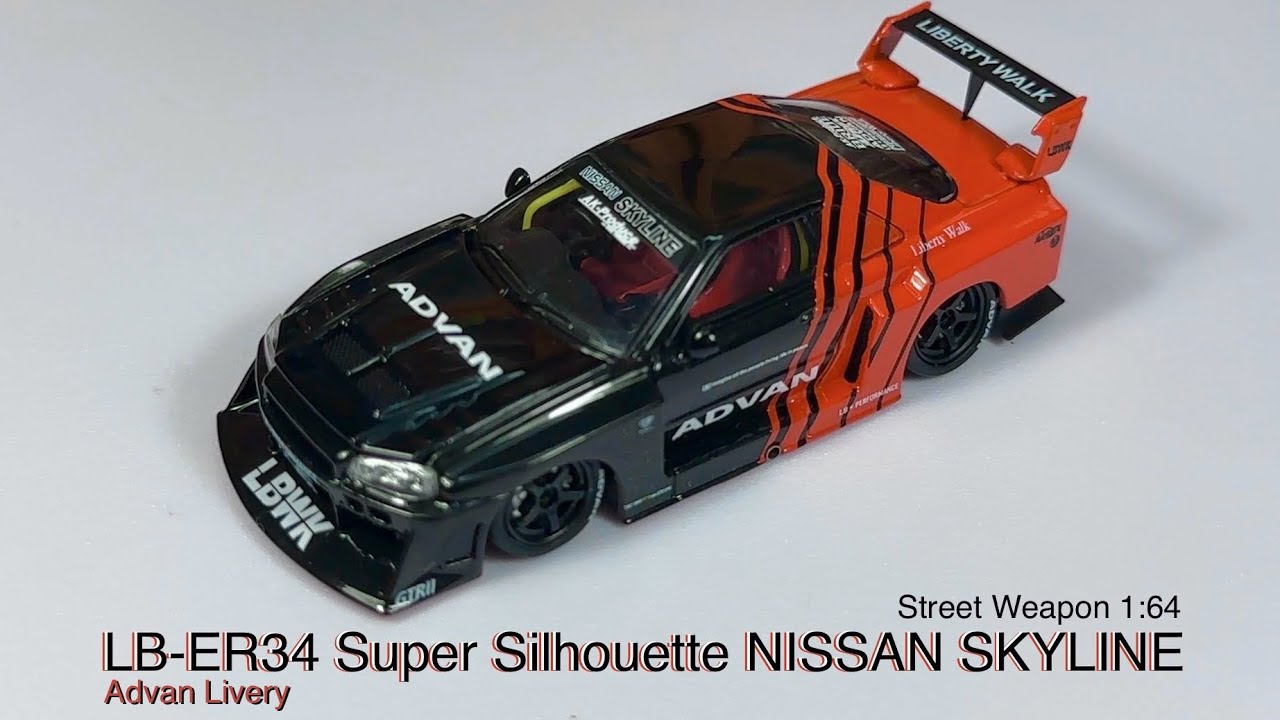 Unboxing Street Weapon 1:64 LB-ER34 Super Silhouette NISSAN