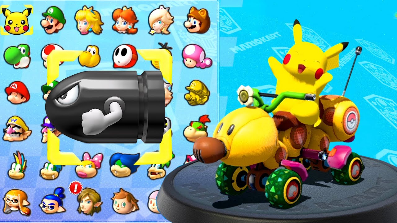 マリオカート8デラックス】ピカチュウはバレットビルのみを使用します