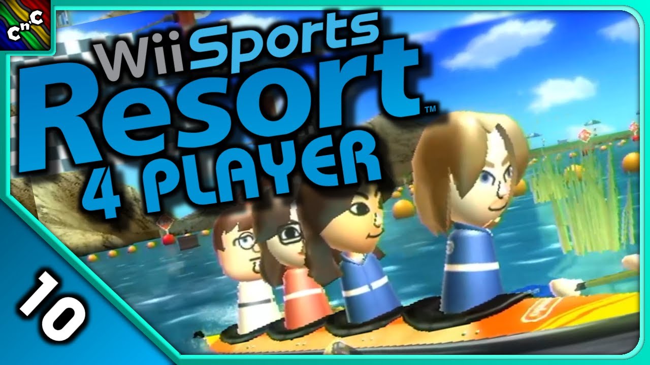 CANOEING SPEED CHALLENGE! | Wii Sports Resort 4 PLAYER LETS PLAY