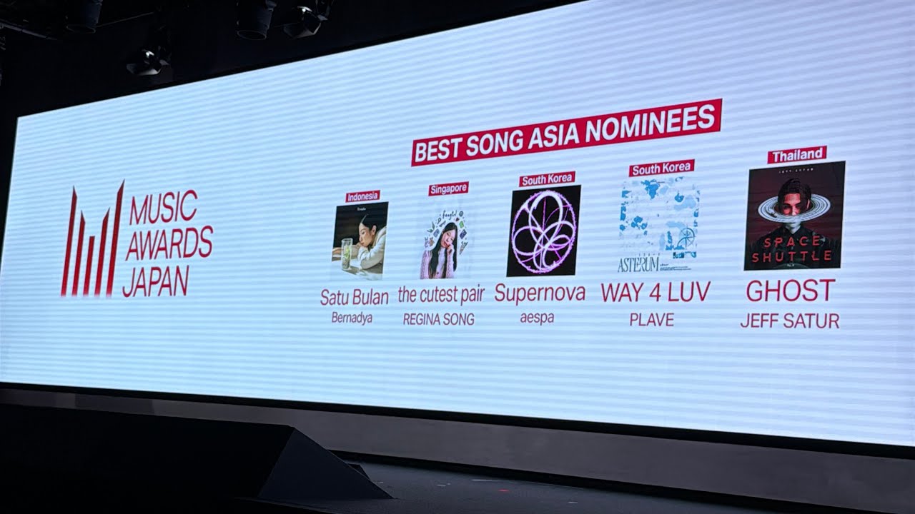 最優秀アジア楽曲賞 Bernadya、REGINA SONG、aespa、PLAVE、JEFF SATUR