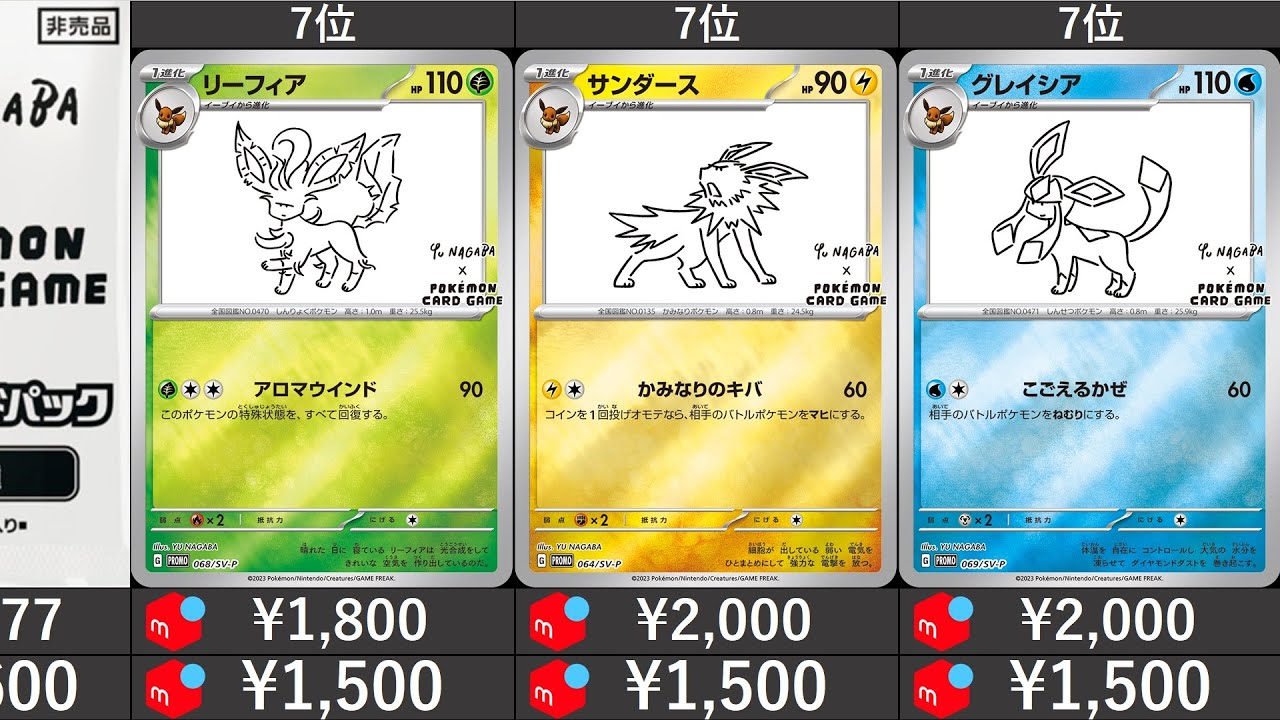 最新版】【ポケカ】長場雄 コラボ イーブイ ブイズ プロモカード 相場