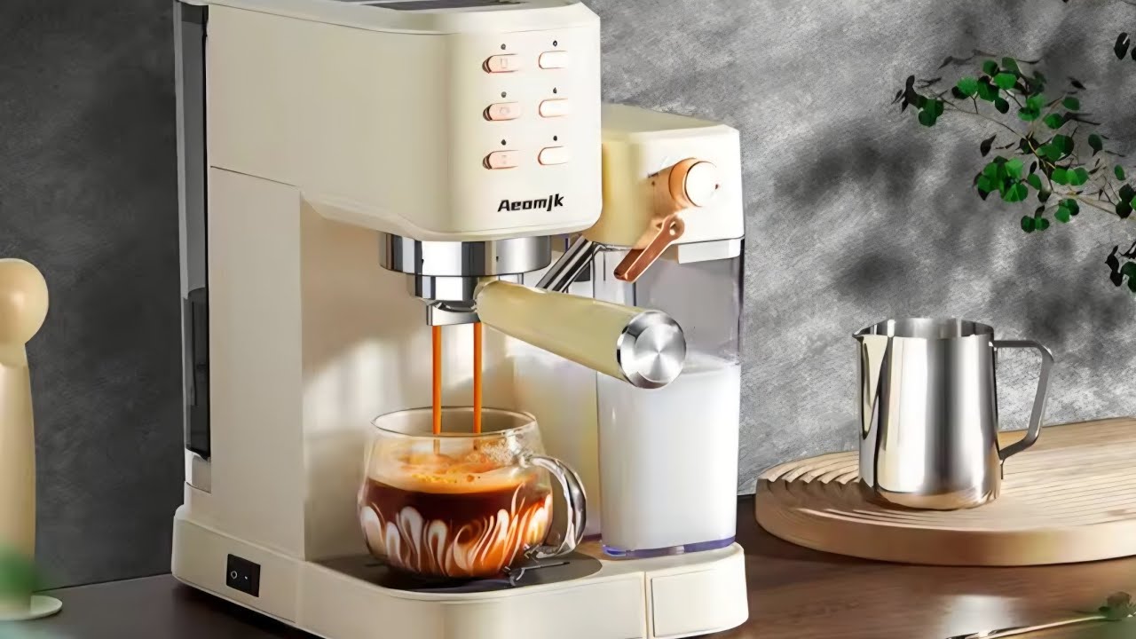 AEOMJK Semi-Automatic Coffee Machine Unboxing/Review by FE - YouTube