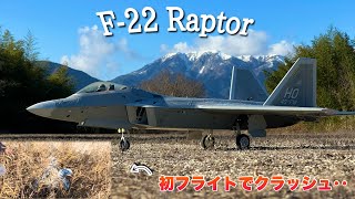 RCジェット】F-22 ラプター 初飛行でクラッシュ / Freewing F-22