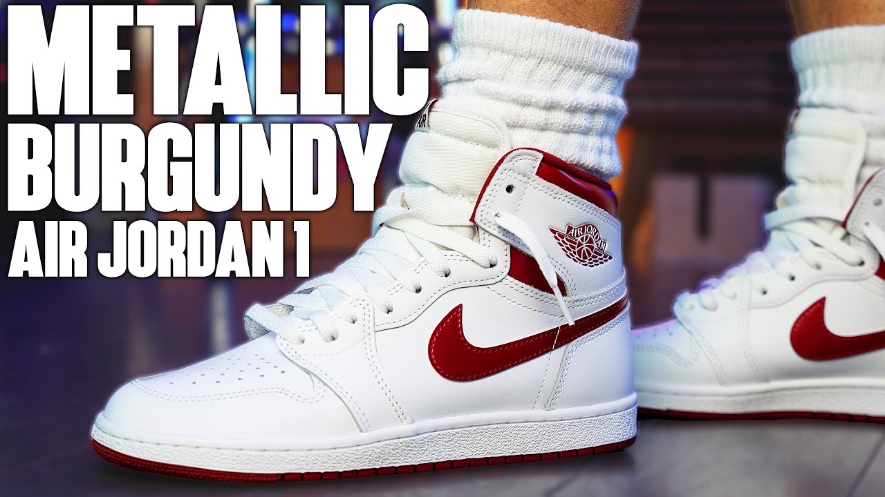 Air Jordan 1 High 85 OG Metallic Burgundy Review and On Foot - YouTube