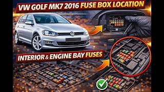VW Golf 2016 mk7 fuses location #fuses #diy #vwgolffuses