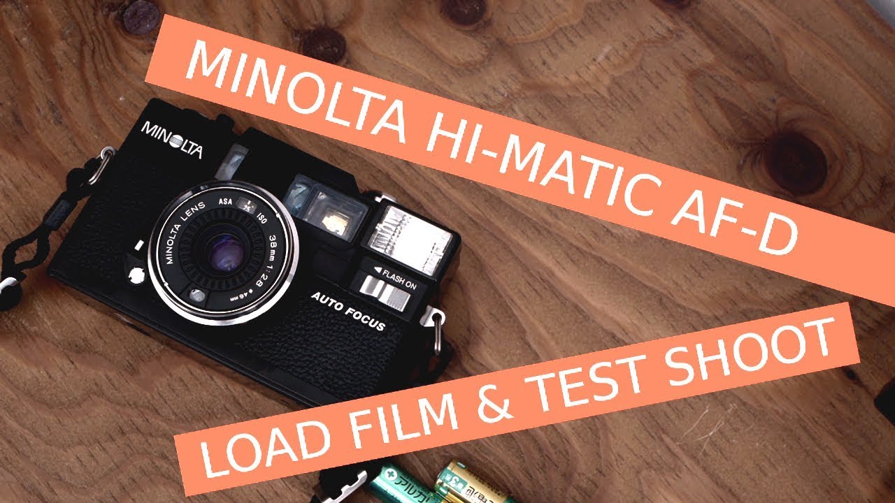 How to use MINOLTA HI-MATIC AF-D Load Film & Test Shoot cheap 35mm