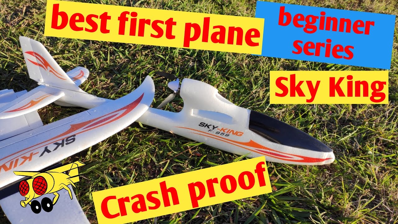 RC plane Crash WLtoys F959s Sky King RTF beginner Glider with 6
