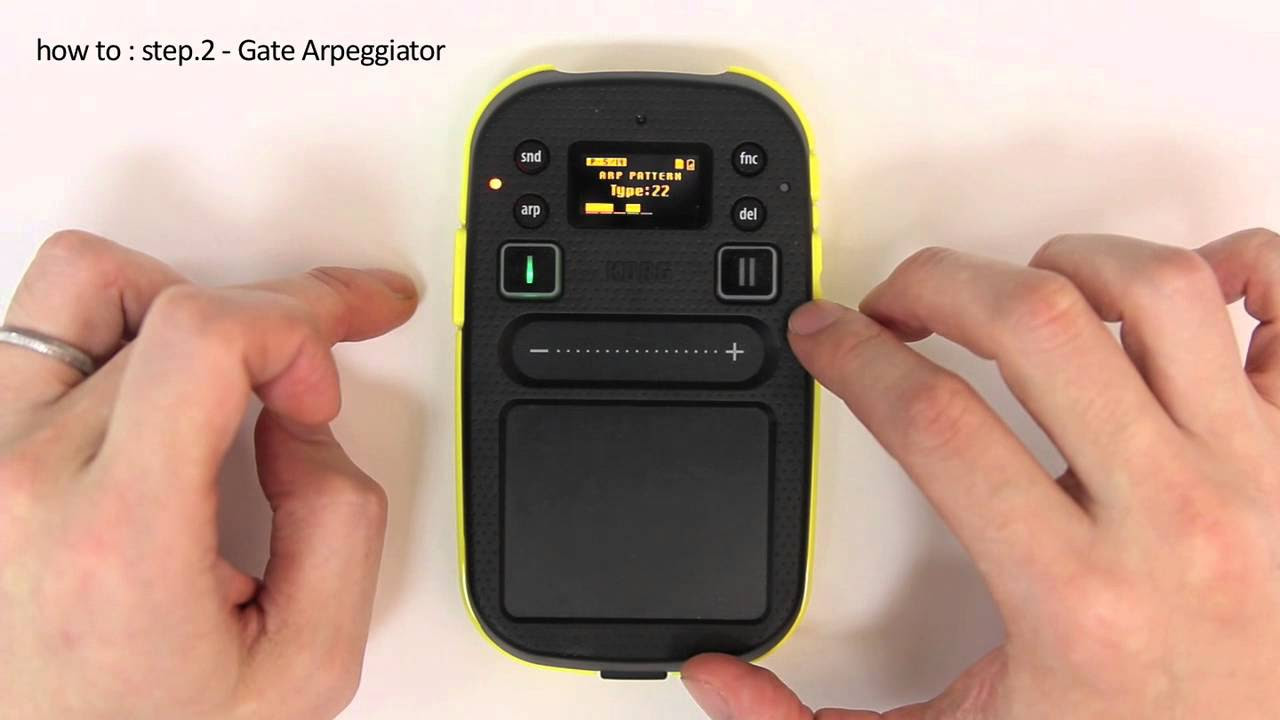 KORG how to kaossilator 2 : step.2 - Gate Arpeggiator - YouTube