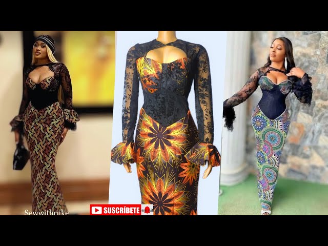 How to Cut and Sew a Corset Dress with Lace Keyhole Yoke and