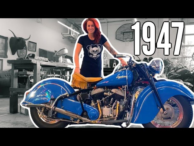VINTAGE Indian Motorcycle [RARE] 1947 Indian Motorcycle -Moto Café