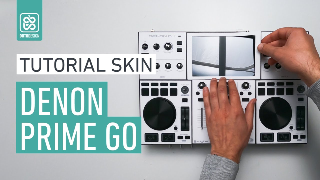Denon PRIME GO Full White Skin - How to apply a dj controller Skin