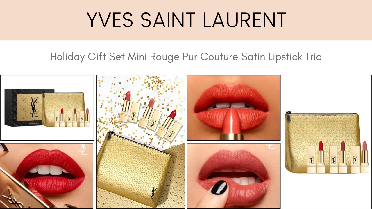 Yves Saint Laurent Holiday Gift Set Mini Rouge Pur Couture Satin