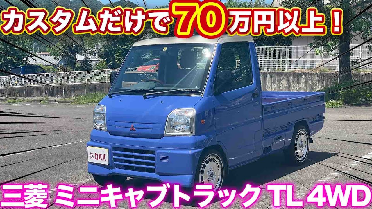 Mitsubishi Minicab Truck TL] A vehicle filled with the owner's