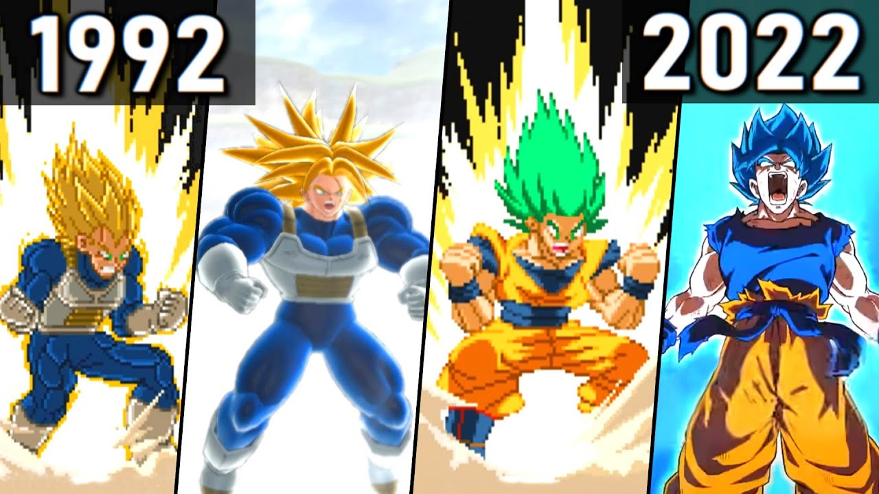 Evolution of SSJ Transformations (1992-2022) 超サイヤ人 変身シーン
