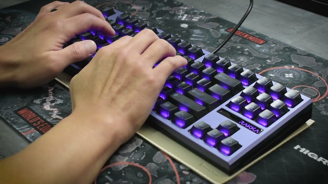 RAKKA EDGE 80 TYPING SOUNDS. Mobius Switches + FR4 plate clack