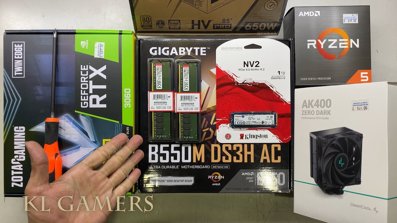 AMD Ryzen 5 5600X GIGABYTE B550M DS3H AC DeepCool AK400 ZERO DARK