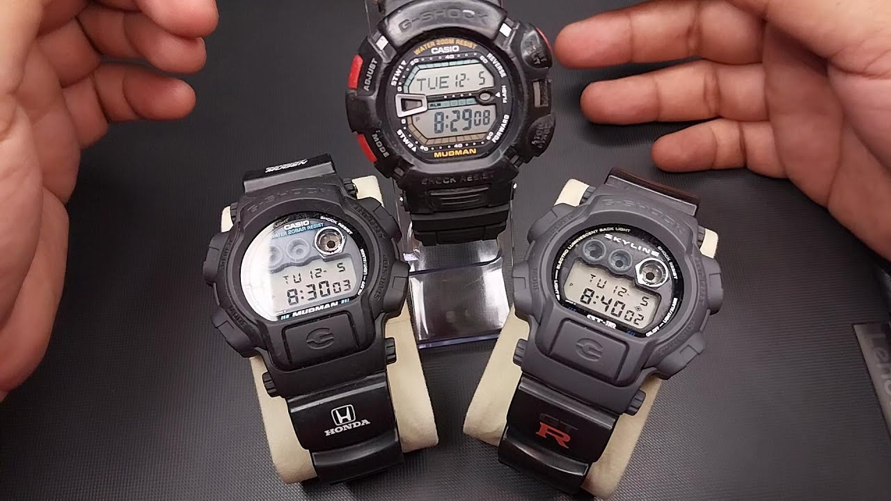 RALLY MUDMAN! Casio G-Shock G-9000, DW-8400 Mugen Honda and R34