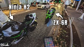 A very unplanned Tokyo illumination tour with Ninja H2 and ZX-6R