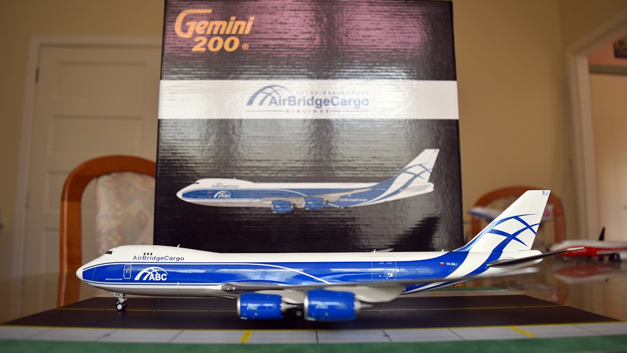 Gemini Jets 1:200 AirBridgeCargo 747-8F Unboxing and Review - YouTube