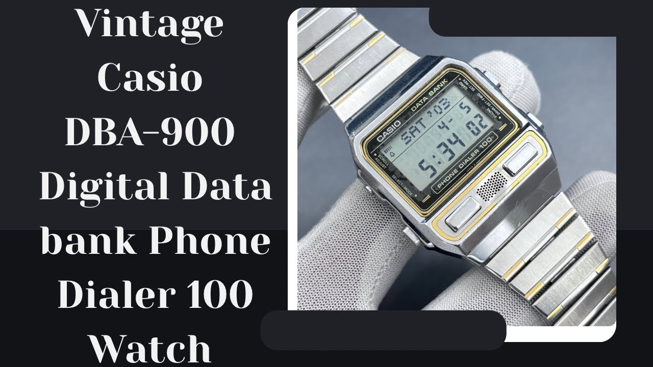 Vintage Casio DBA-900 Digital Data bank Phone Dialer 100 Watch