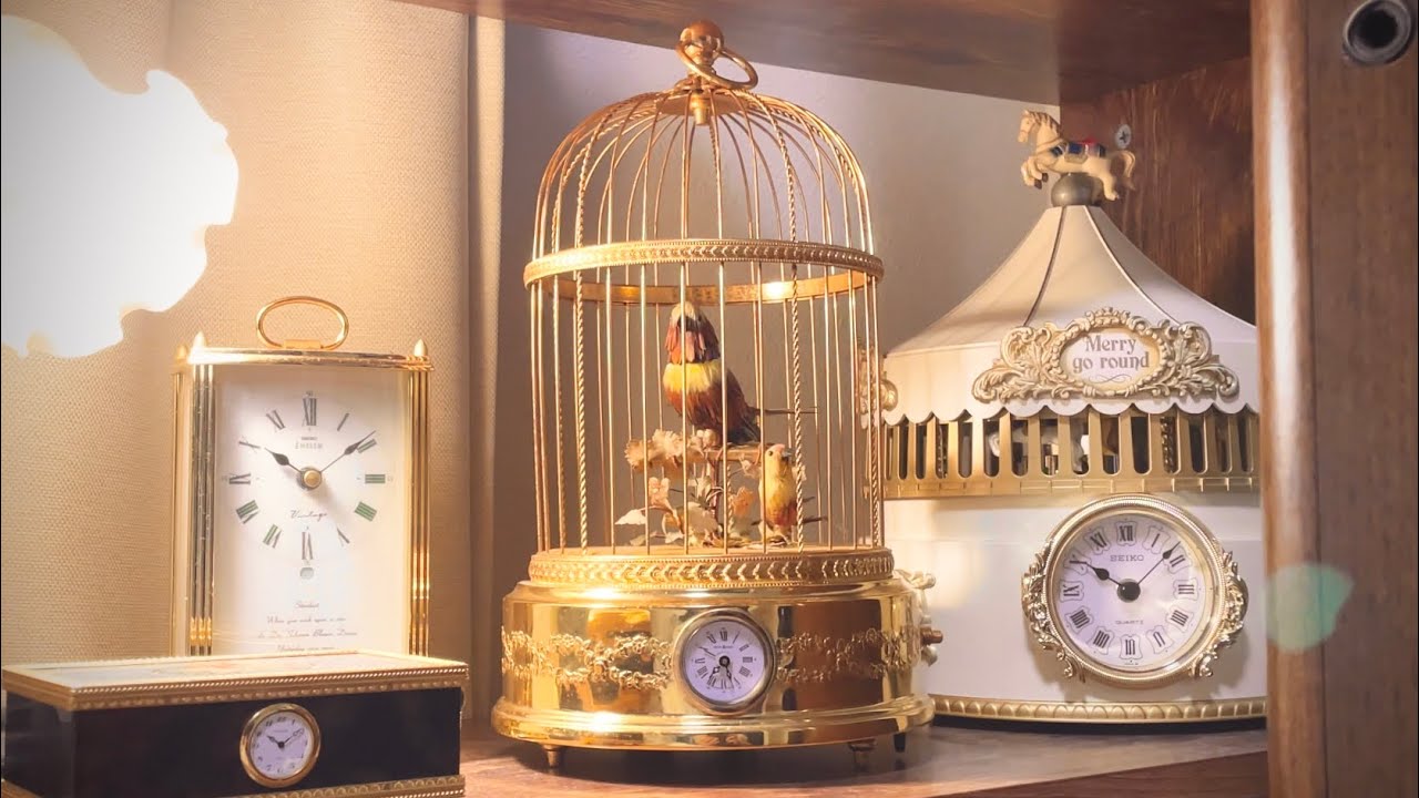 からくり時計 REUGE MUSIC SINGING BIRD CAGE AUTOMATON CLOCK - YouTube
