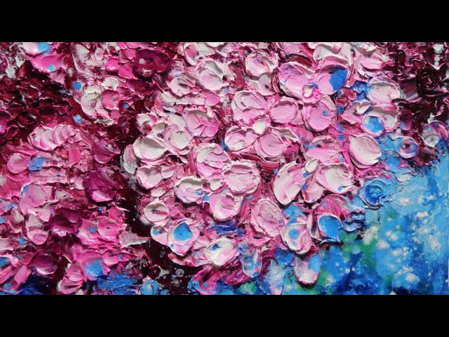 油絵】【梅雨に咲くピンクの紫陽花】 #油絵 #手書き #アート #紫陽花