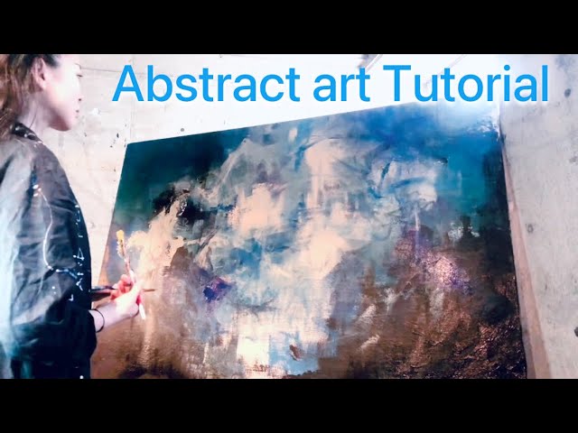 抽象画を描く過程/アクリル絵の具/【Part1】Abstract painting