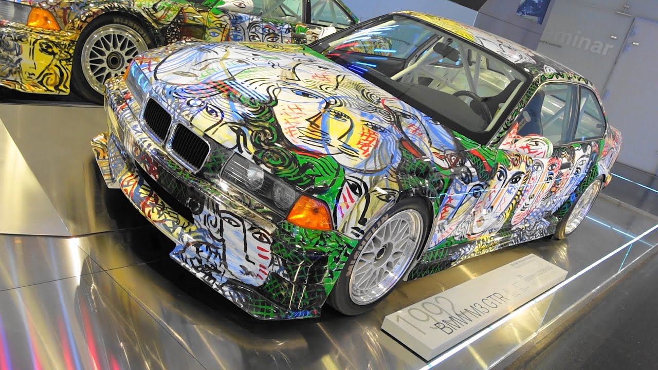 BMW M3 GTR (E36) - Art Car Sandro Chia - BMW Museum Munich - YouTube