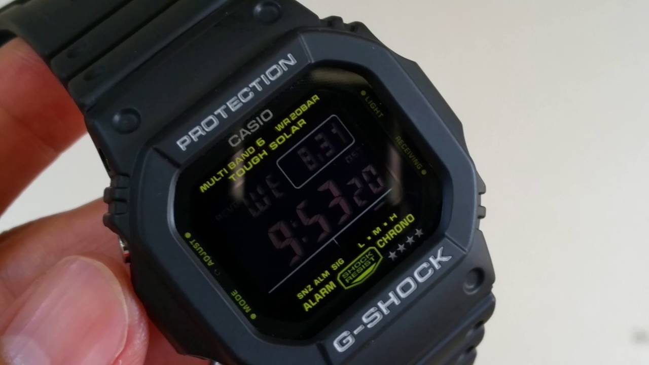 CASIO G-Shock GW-M5610NV (Model 3159) Military UTC Multi Band 6